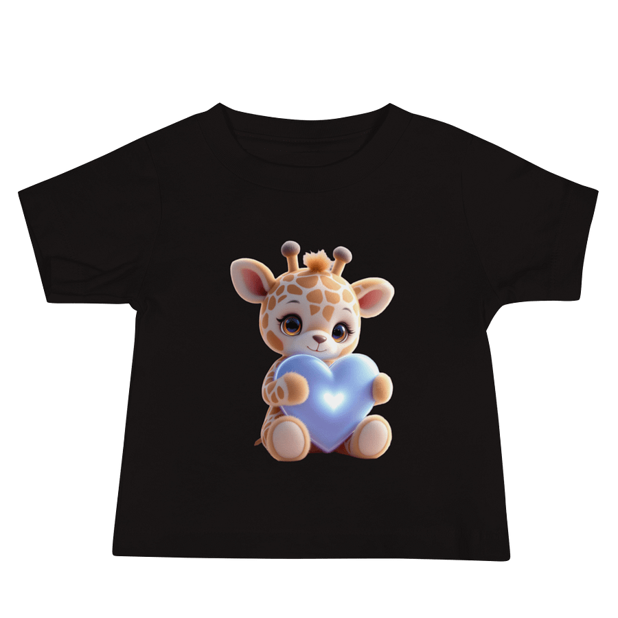 Glowing Heart Giraffe Baby Tee product image (2)