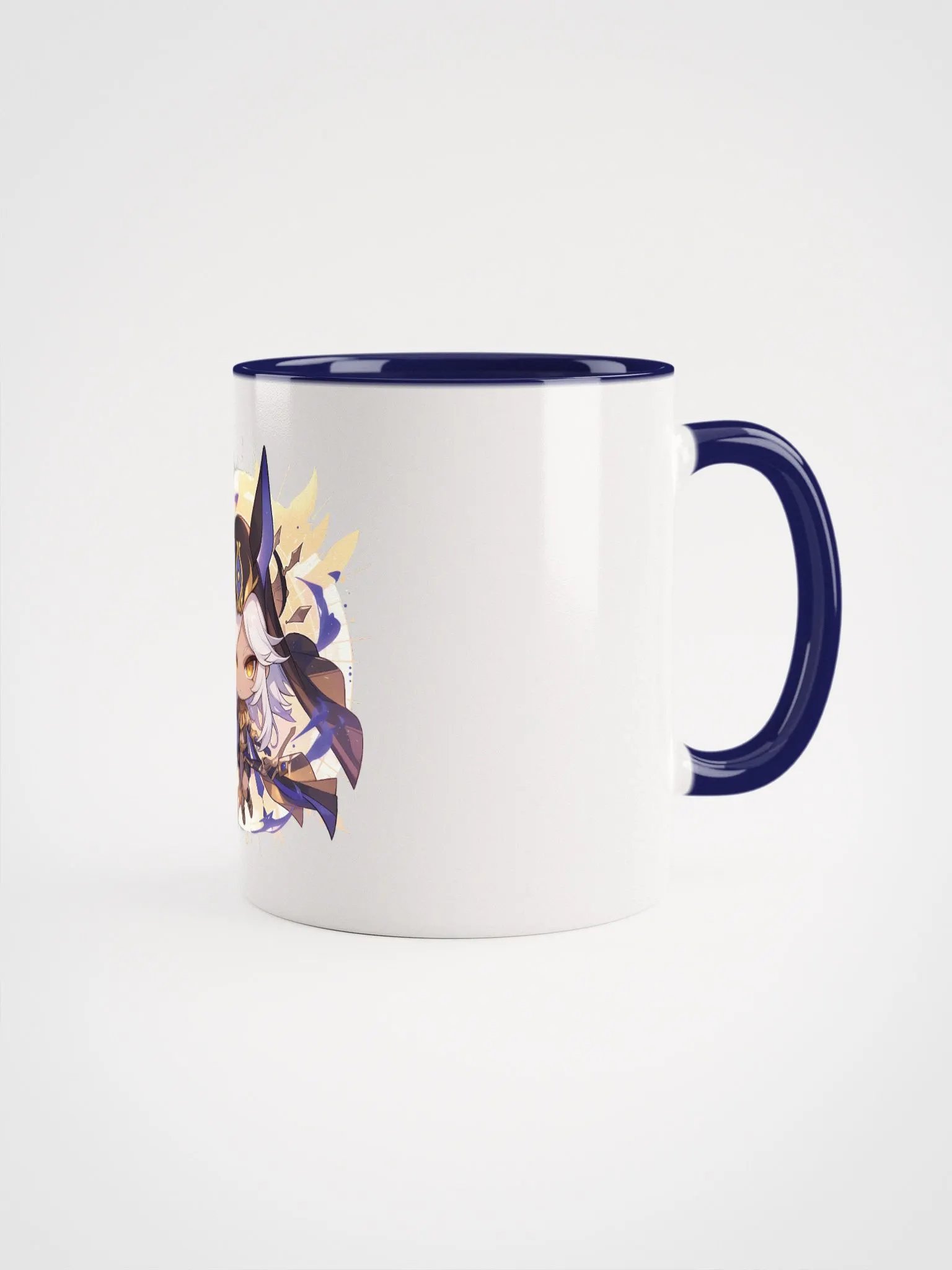 Cyno Genshin Impact Ceramic Mug – Dark Blue Handle & Interior product image (2)