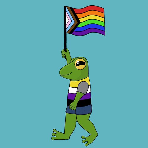 Frog is getting ready for Pride Month a bit early!