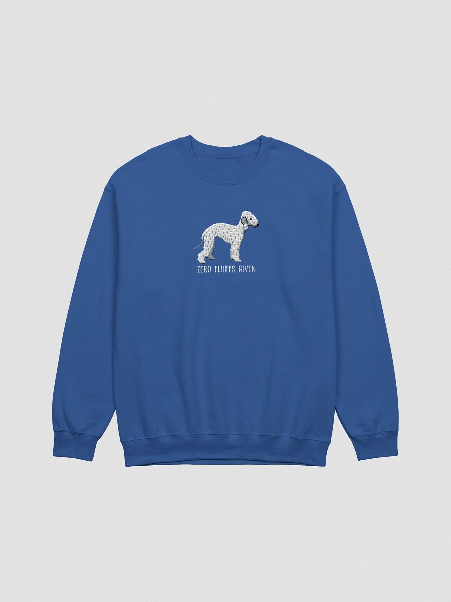 Zero Fluffs Given Sweatshirt (Embroidered) of a Bedlington Terrier(White) product image (7)