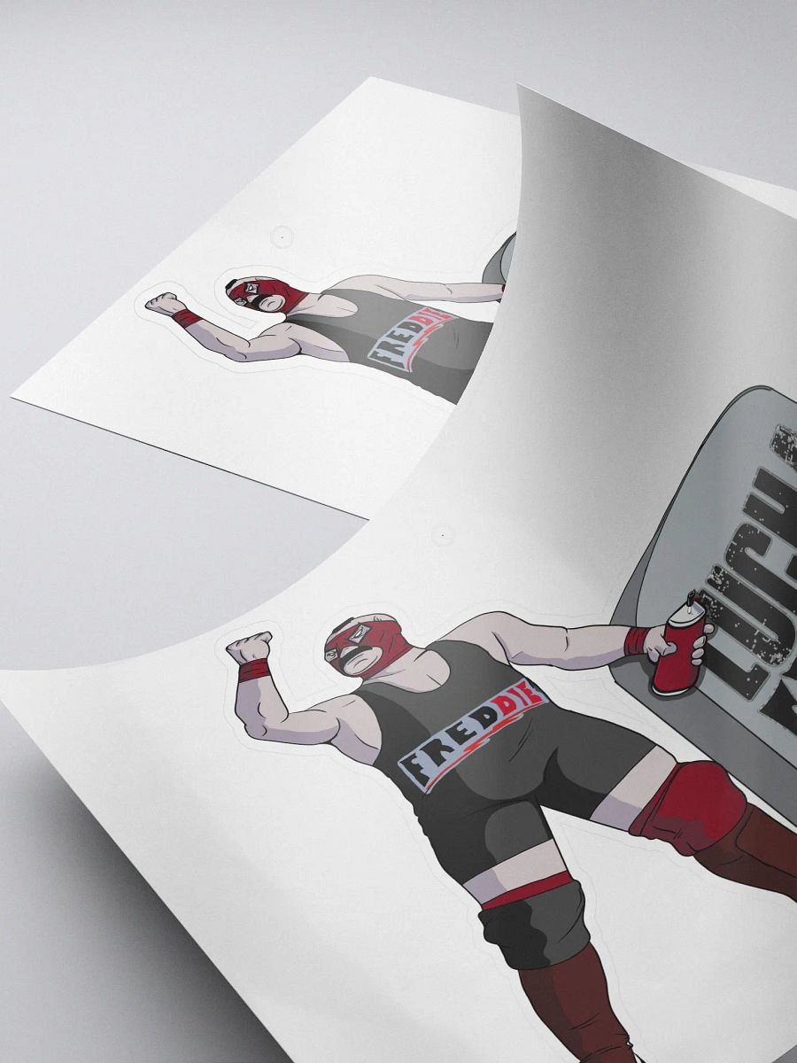 LuchaFredDIE gravestone sticker product image (4)