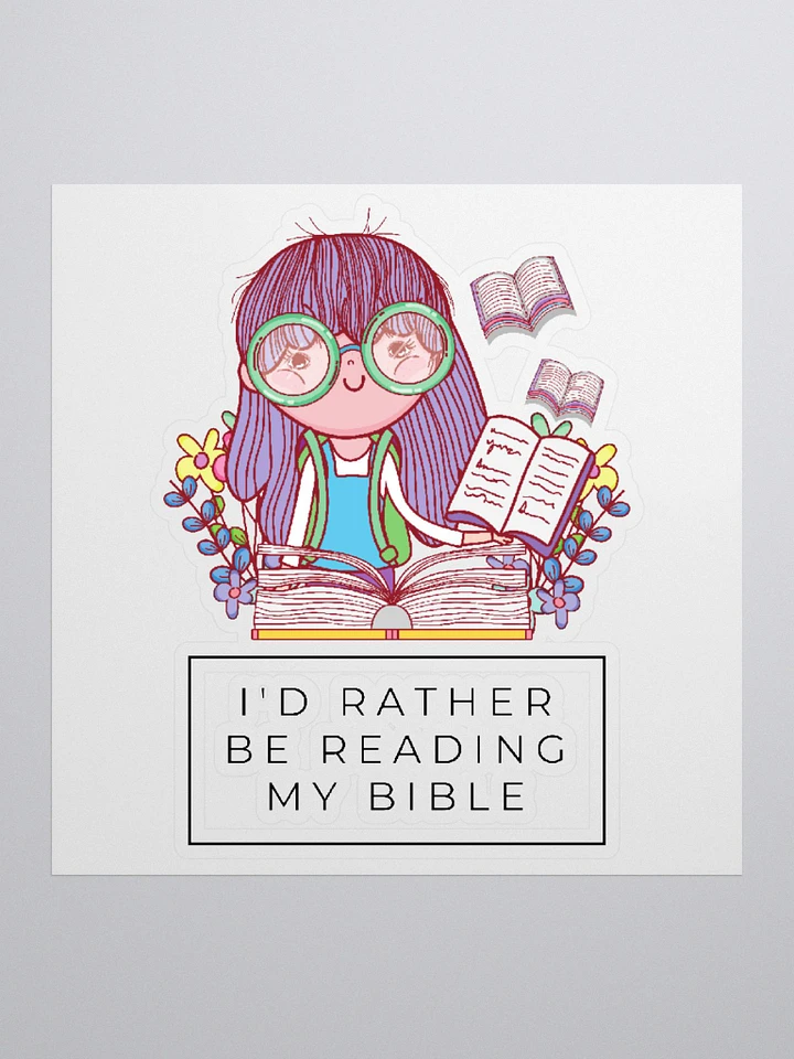 I'd Rather Be Reading My Bible Sticker product image (2)