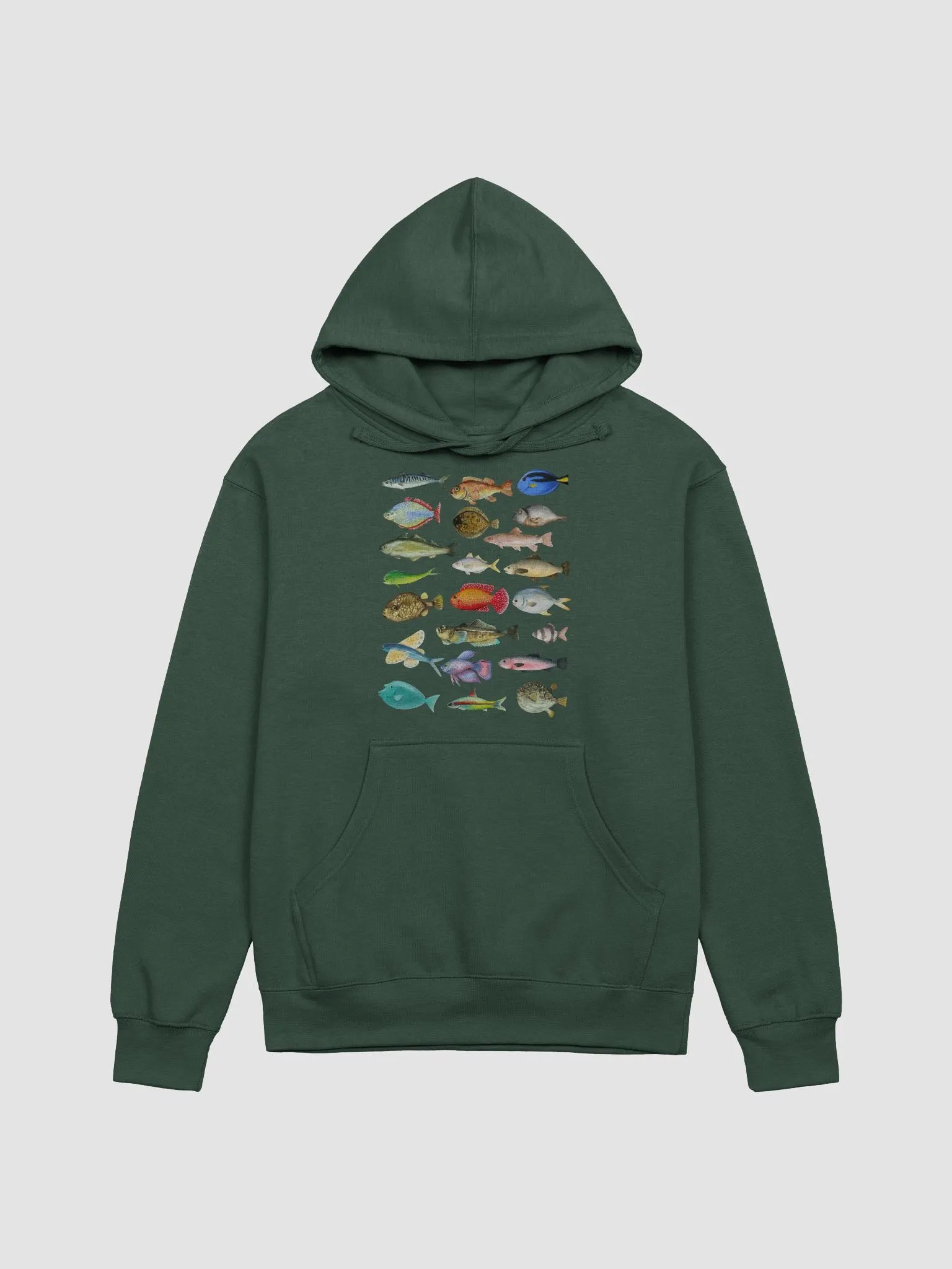 Aquatic Adventures Fish Collage Adult Hoodie product image (4)