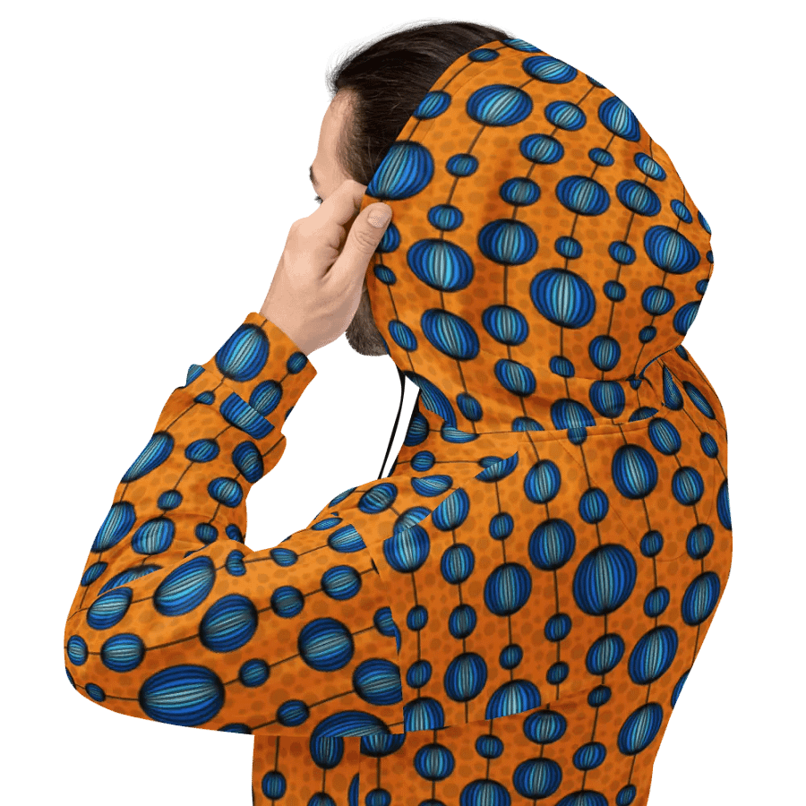 Weirdly Zen Hoodie - Orange and Blue Abstract product image (3)