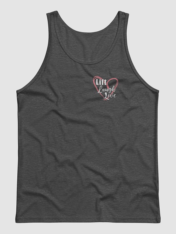 Lift Laugh Love Pink Scribble Heart Tank Top product image (4)