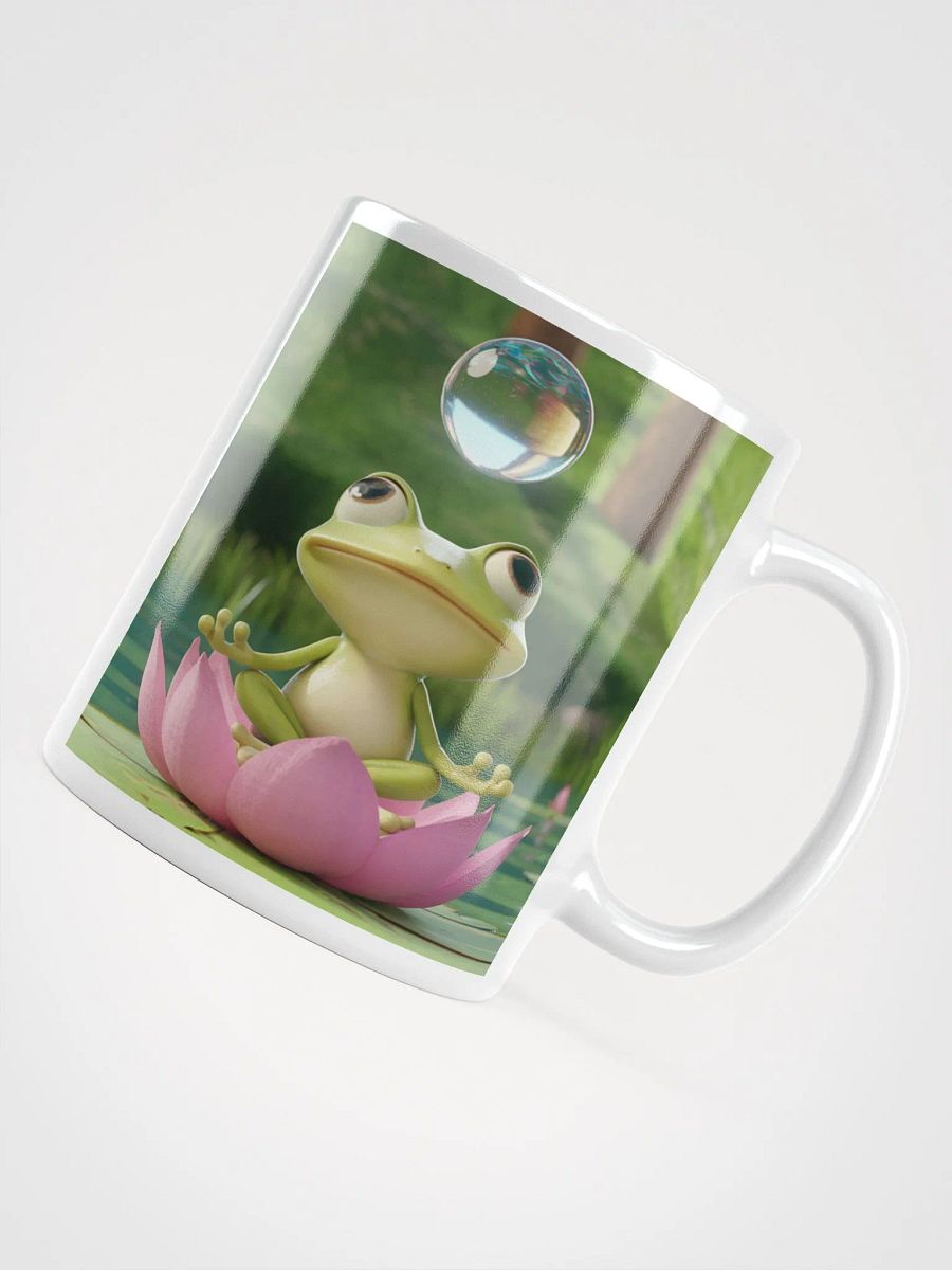 Meditative Frog #Stylish Glossy White Mug product image (4)
