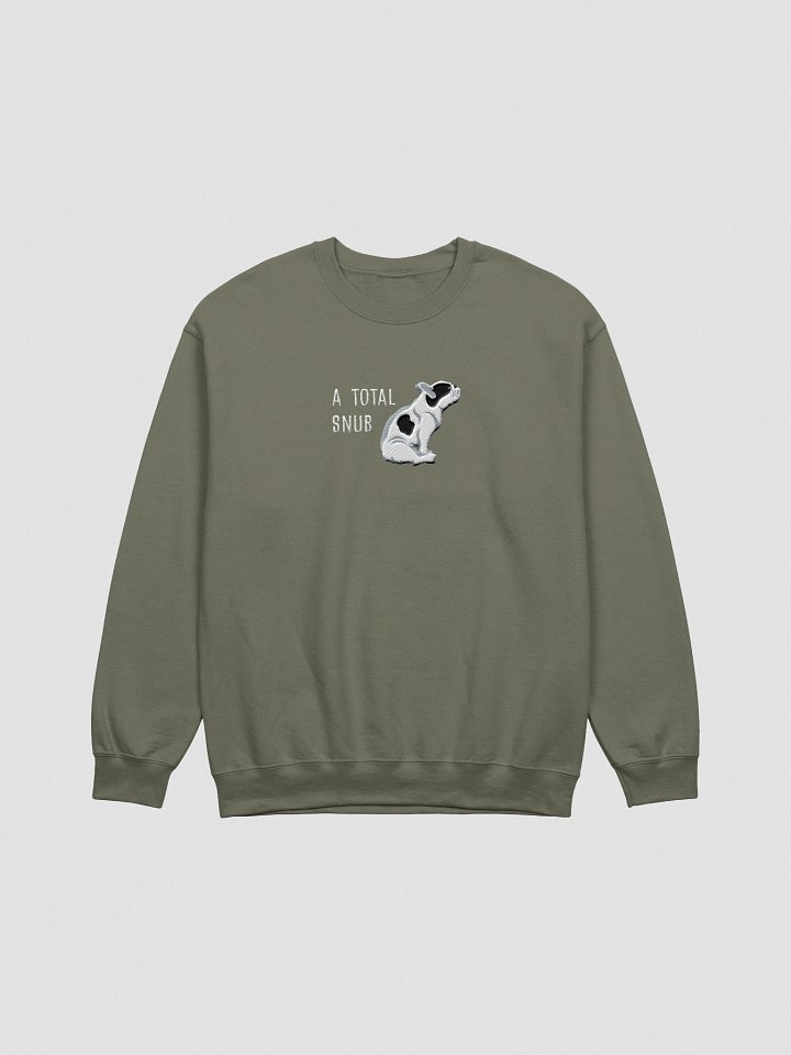 A Total Snub Sweatshirt (Embroidered) of a French Bulldog(Pied Black) product image (10)