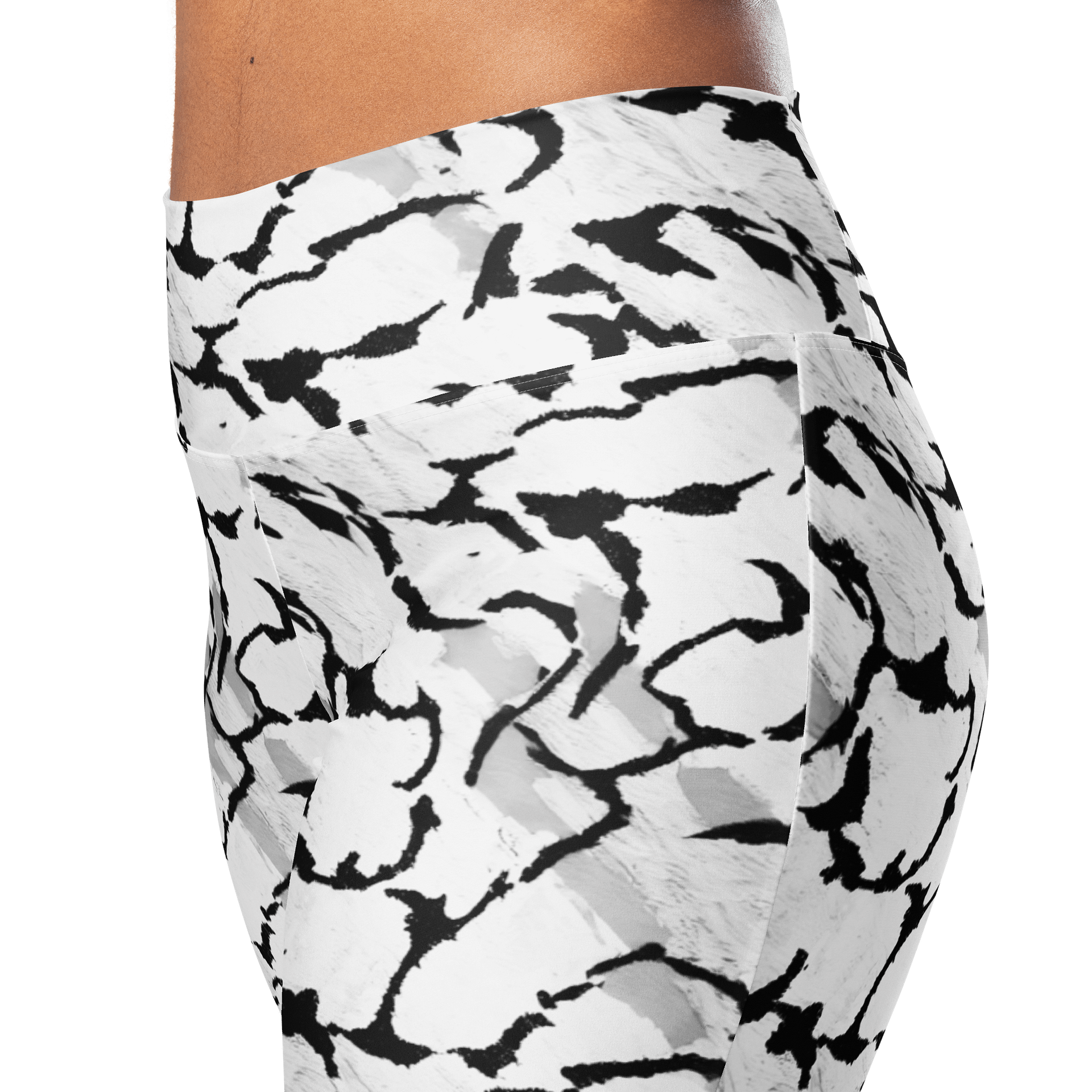 Black White Flare Leggings product image (3)