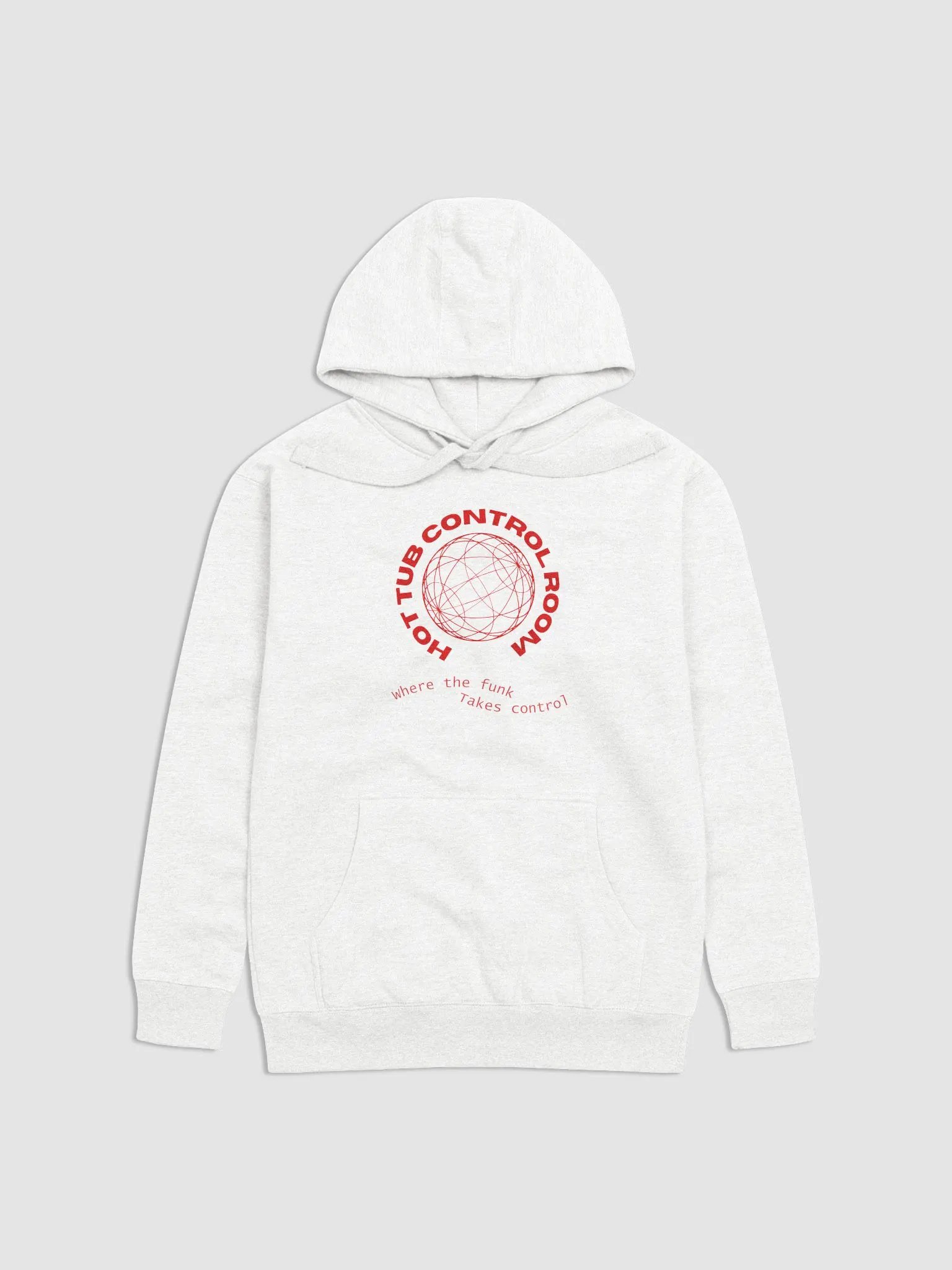 Logo hoodie white/red product image (1)