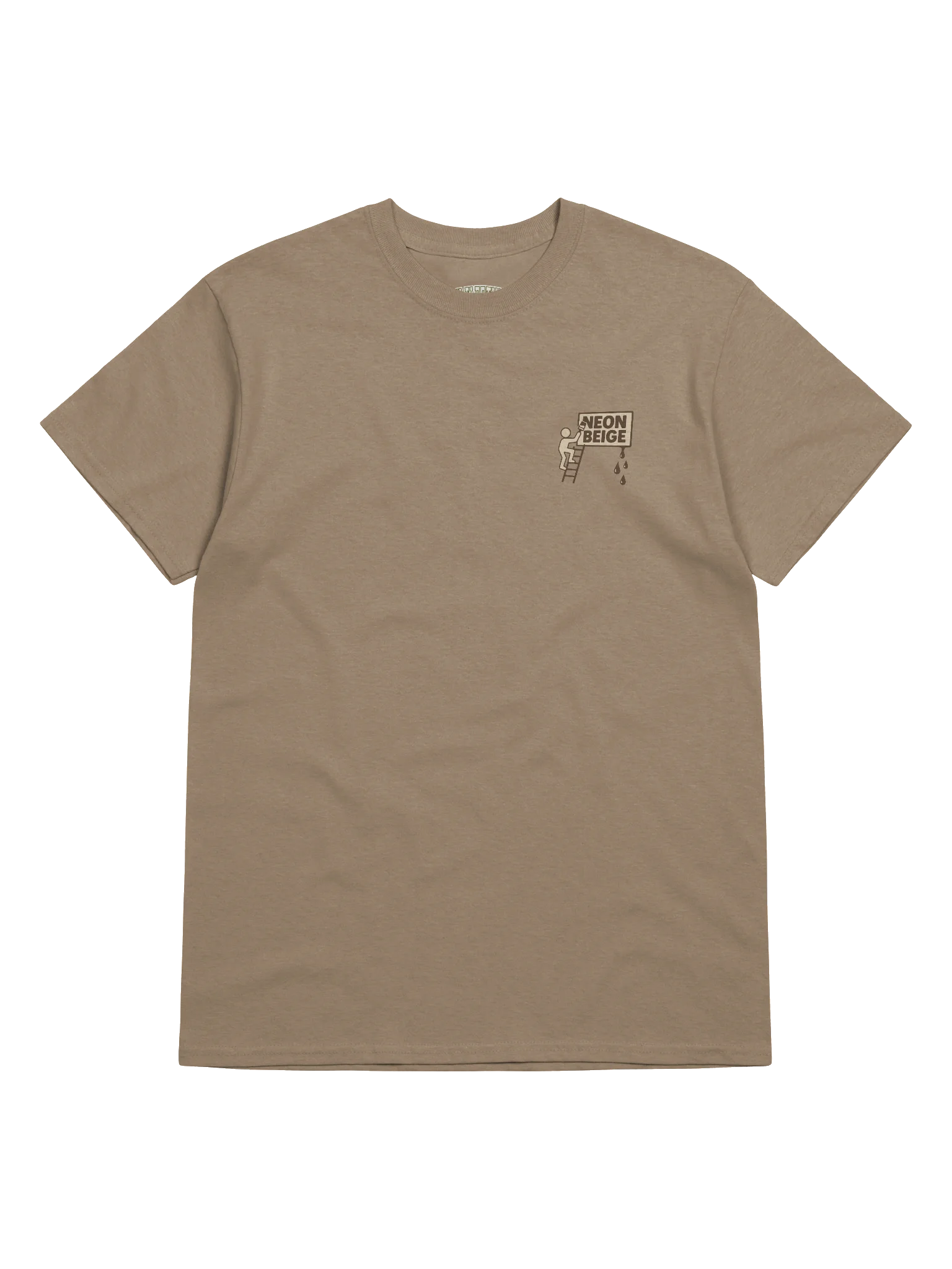 Neon Beige Pocket Tee (Brown Tee) product image (5)