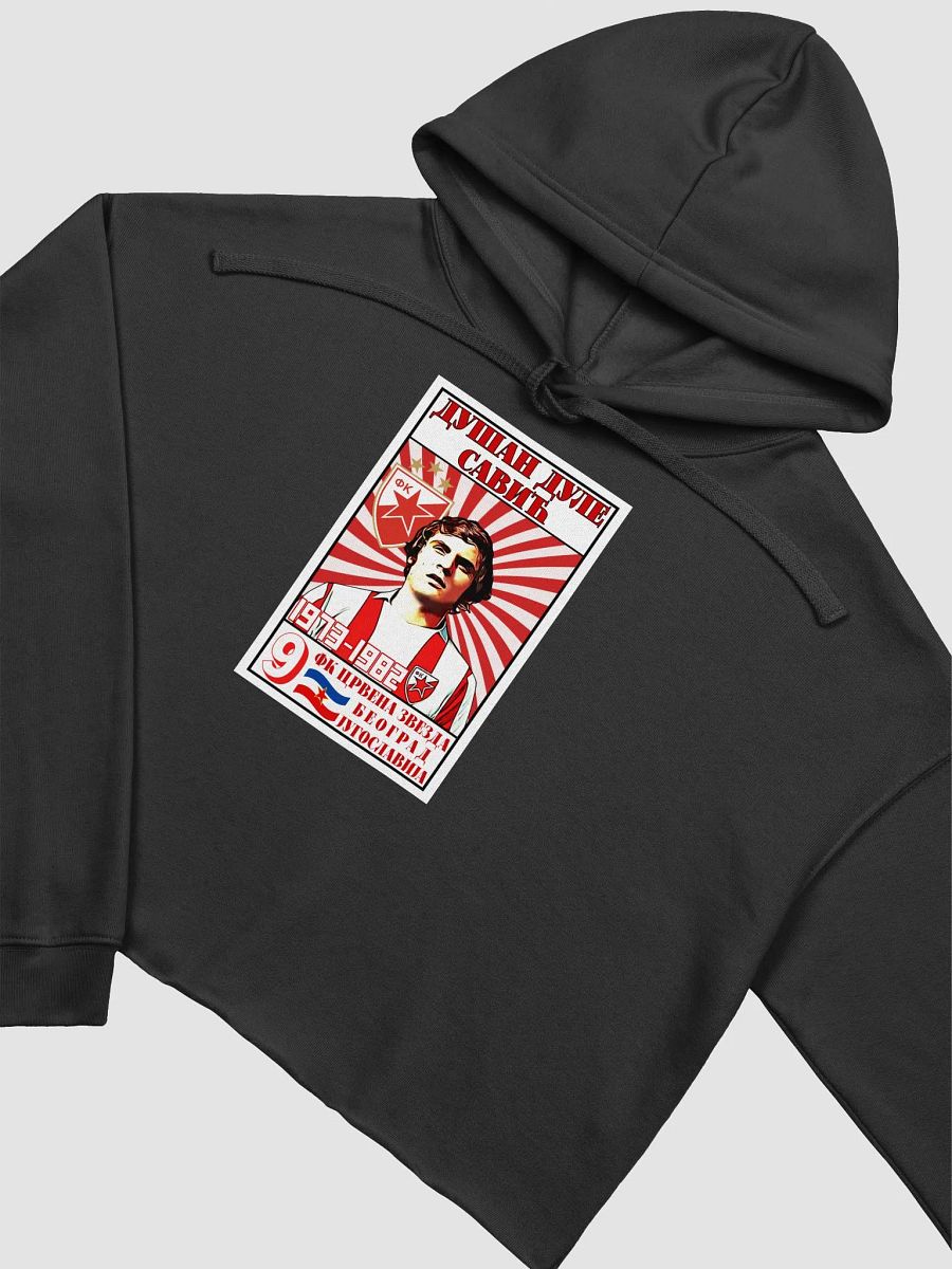 Dušan Dule Savić (FK Crvena Zvezda) Bella+Canvas Fleece Crop Hoodie product image (3)