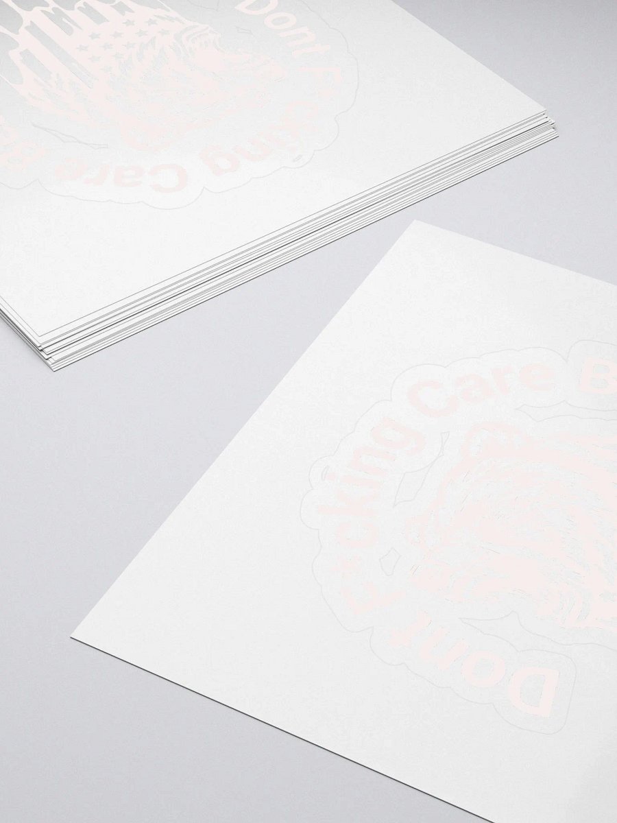 White Grizzly Dont F*cking Care Bear Stickers product image (4)