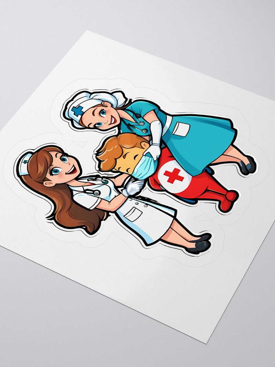 Smiling Nurse Kiss Cut Stickers product image (7)