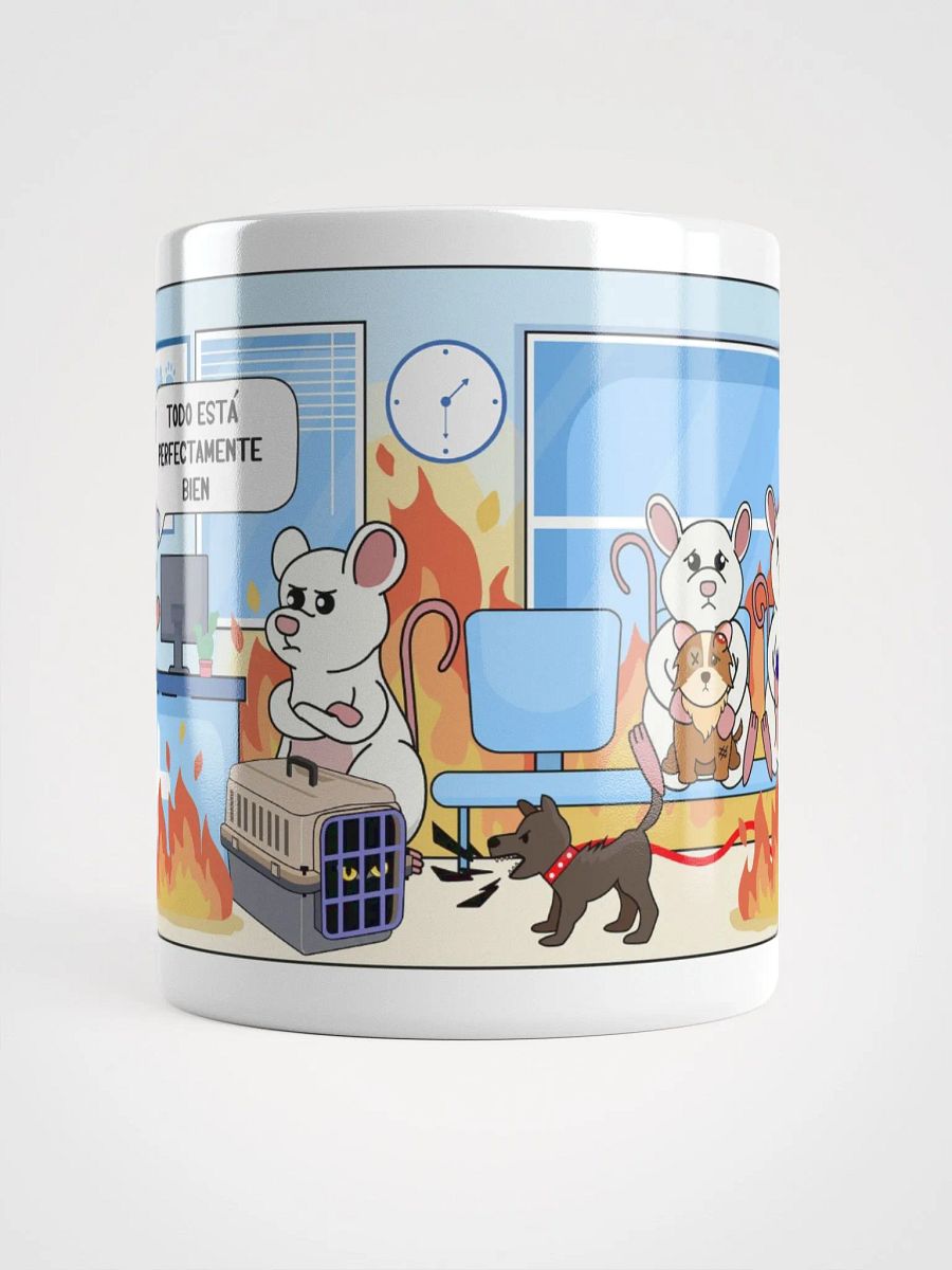 "Clínica veterinaria en llamas-SPANISH" Ceramic mug product image (3)