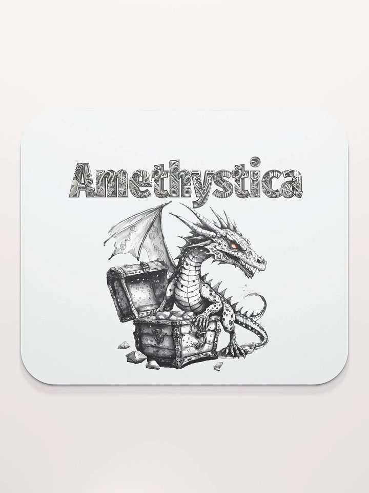 Classic Mouse Pad: Rock On Dragon with Treasure chest product image (2)