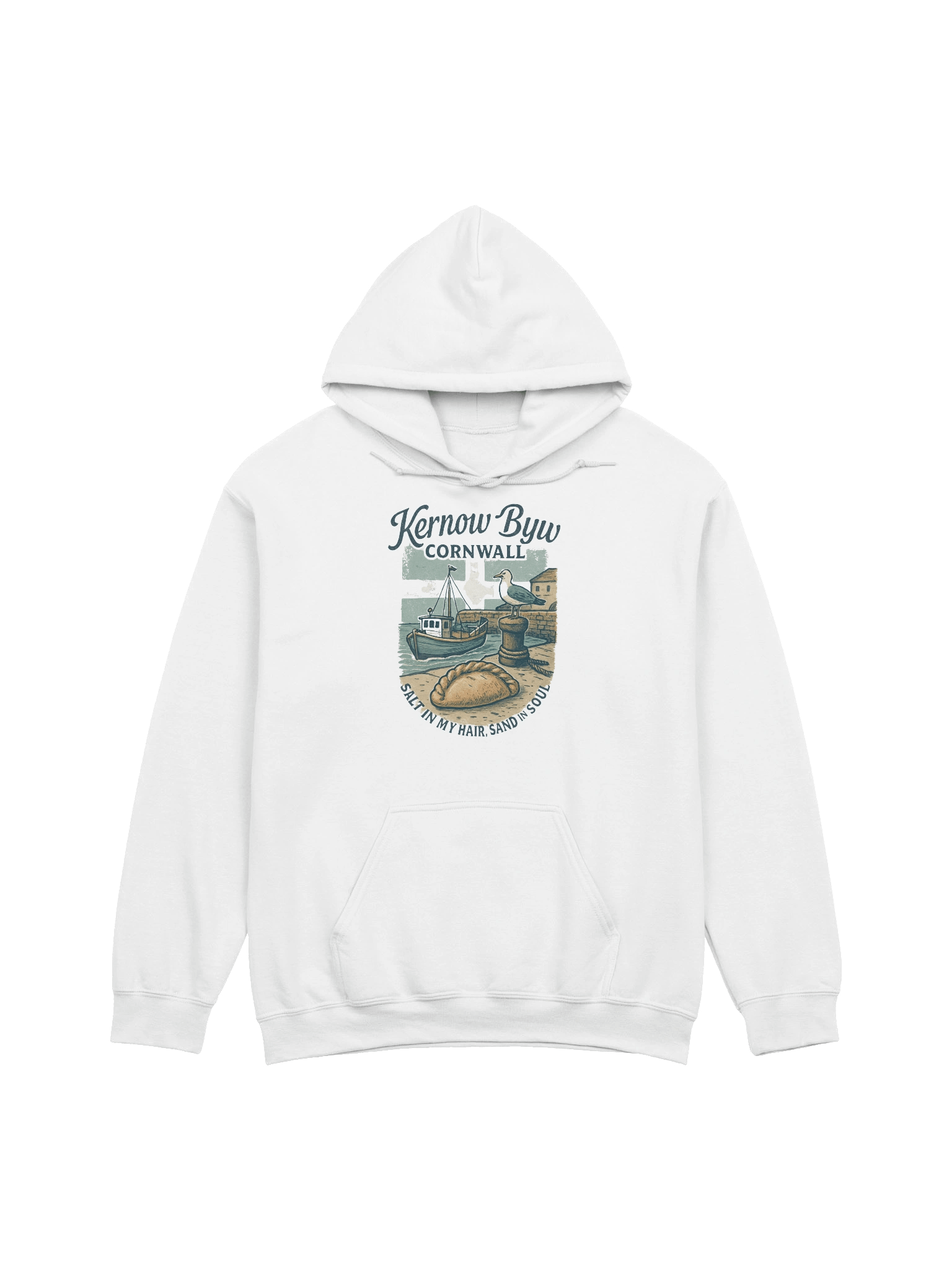 ;Kernow Byw: Salt in My Hair, Sand in My Soul - Classic Hoodie product image (2)