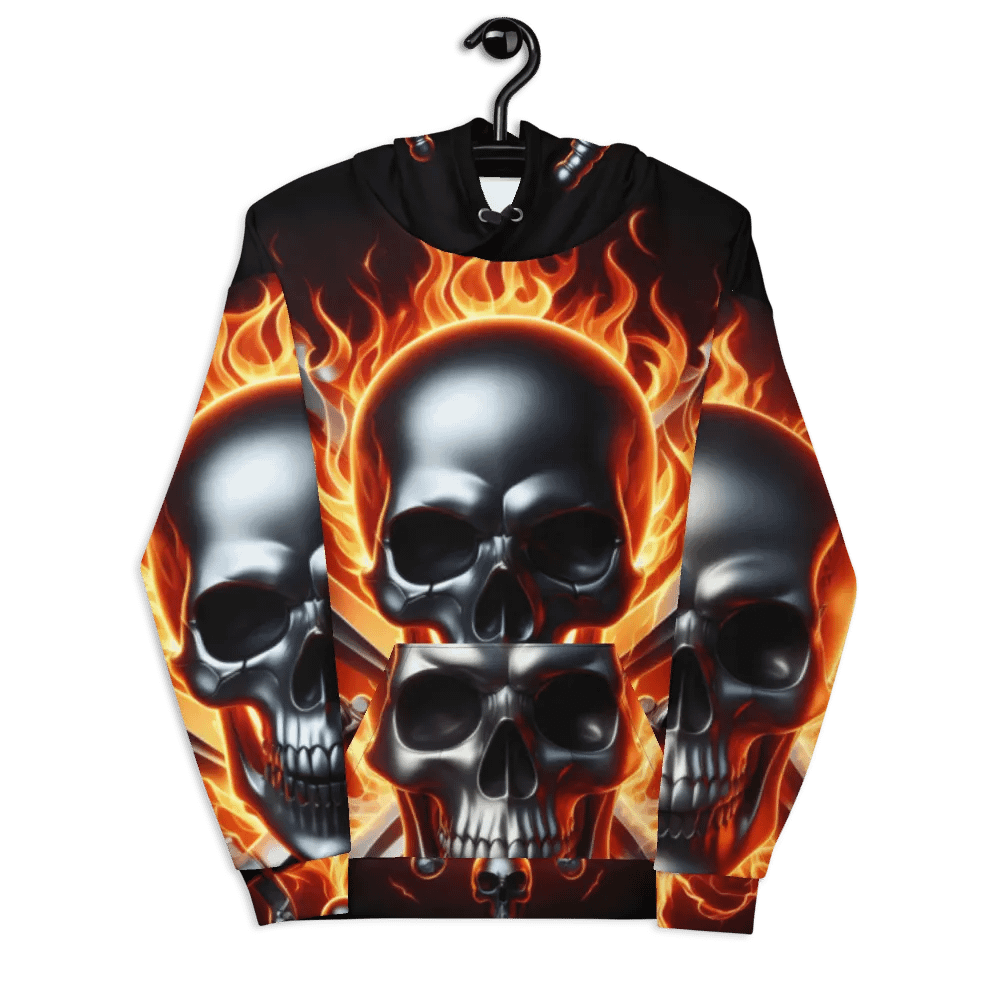 All-Over Hoodie - Unisex Skull Hoodie #25 product image (7)