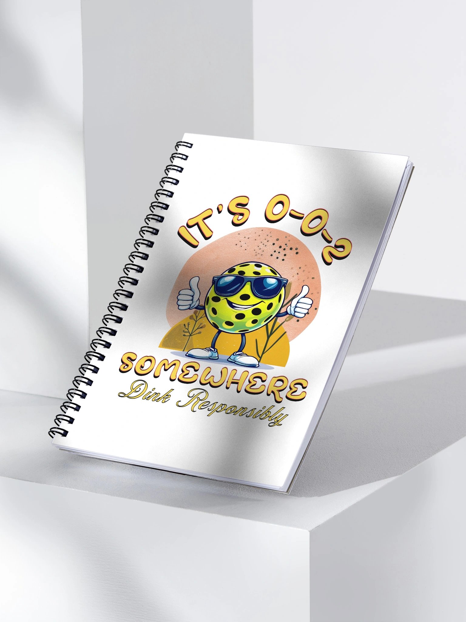 Its 002 Somewhere Pickleball Dink Responsibly Spiral Notebook product image (3)
