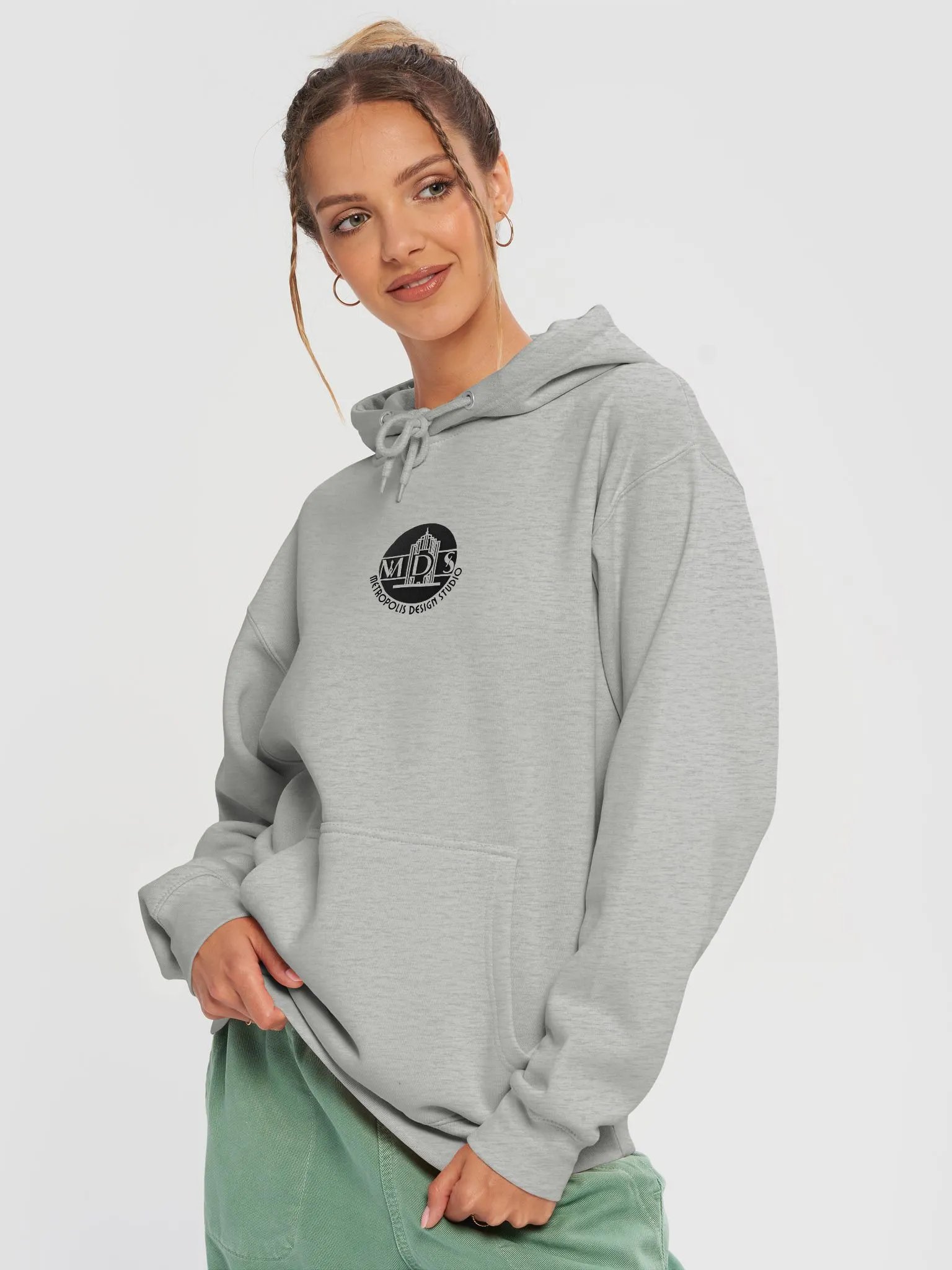 She Built, She Conquered, She Shined Back Graphic – 1920s Glamour Hoodie product image (2)