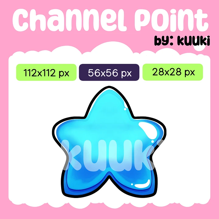 [Channel Point] Star (blue) | Twitch Channel Point Icon | Twitch Emotes | Stream Emotes | Discord | Channel Points Redeem product image (1)