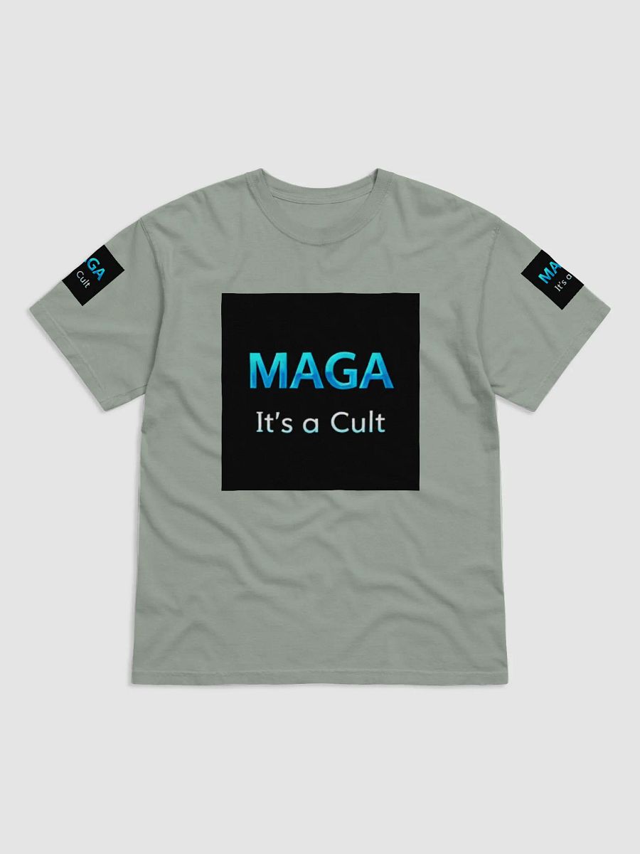 Anti MAGA Blue/Black Logo Soft thicker T-shirts - Mens product image (3)