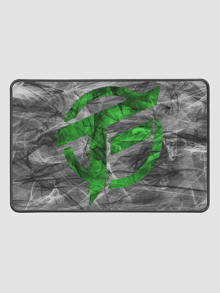 TopFrag™ Blended Green Spiral Emblem Desk Mat 12" x 18" product image (1)