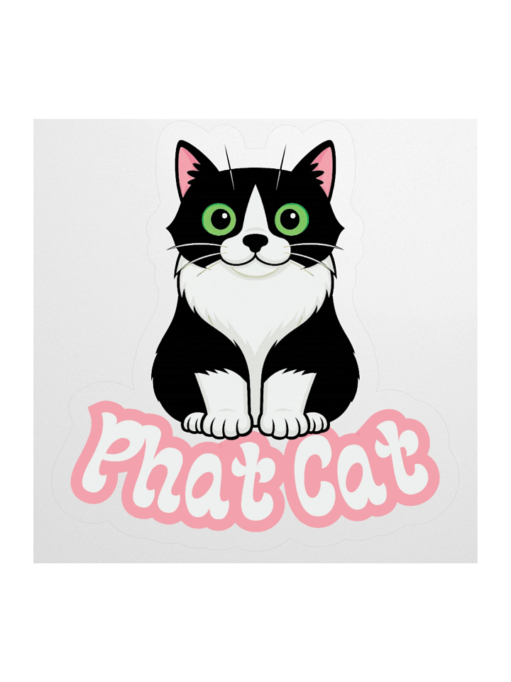 Small Phat Cat Sticker (Pink) product image (1)