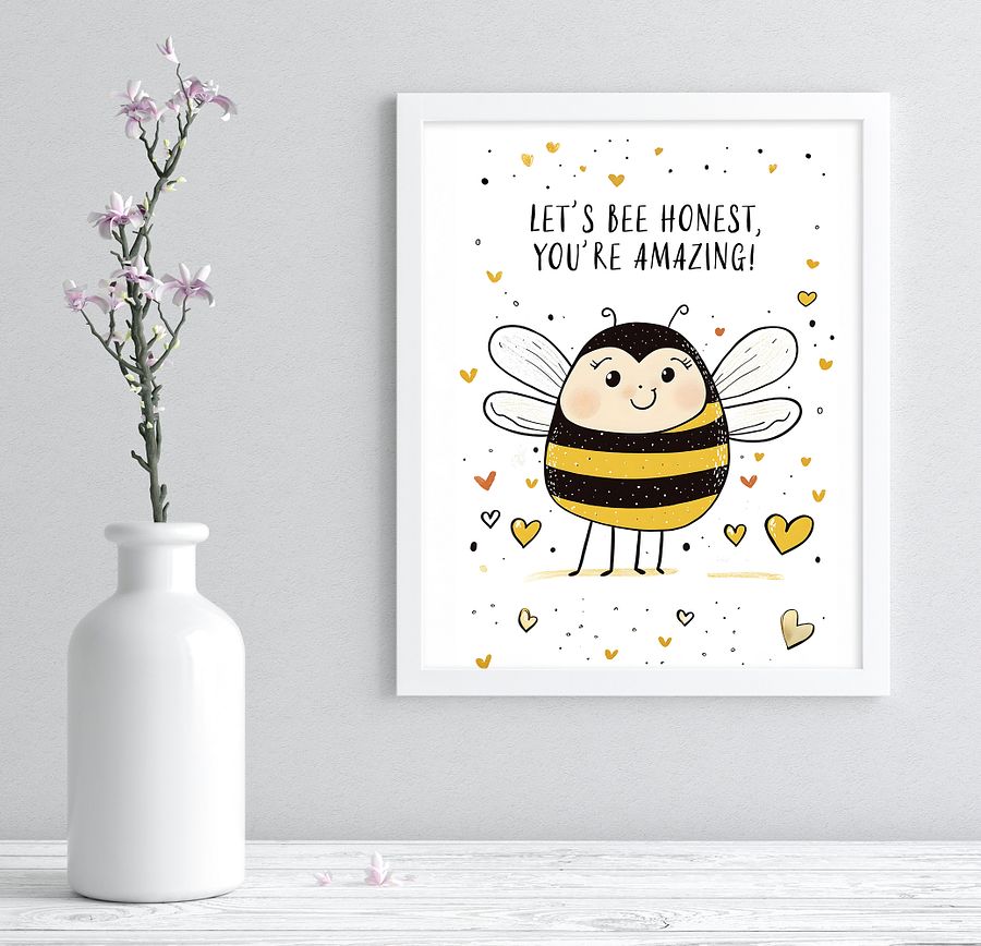 Sweet Bumblebee Art with a Heartwarming Message product image (1)