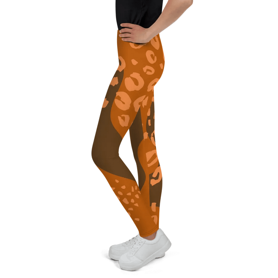 Orange Camo Dreams Youth Leggings product image (5)