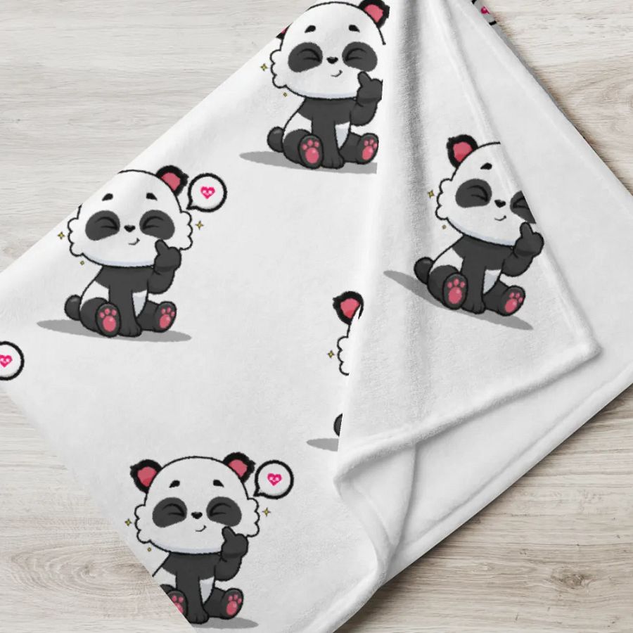 Panda Party Throw Blanket product image (8)