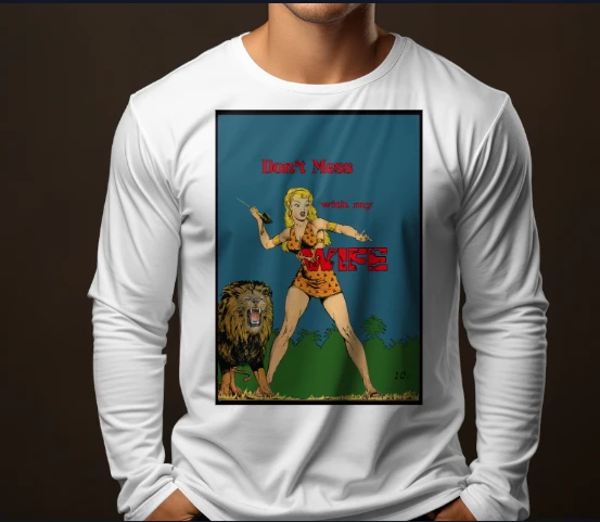 Don't Mess with My Wife Men's Comic Book Style T-Shirt product image (12)