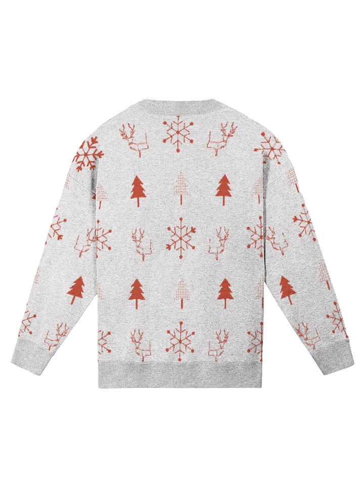 Winter Cozy Christmas Sweater | Red Tree Pattern Unisex Relaxed Fit product image (2)
