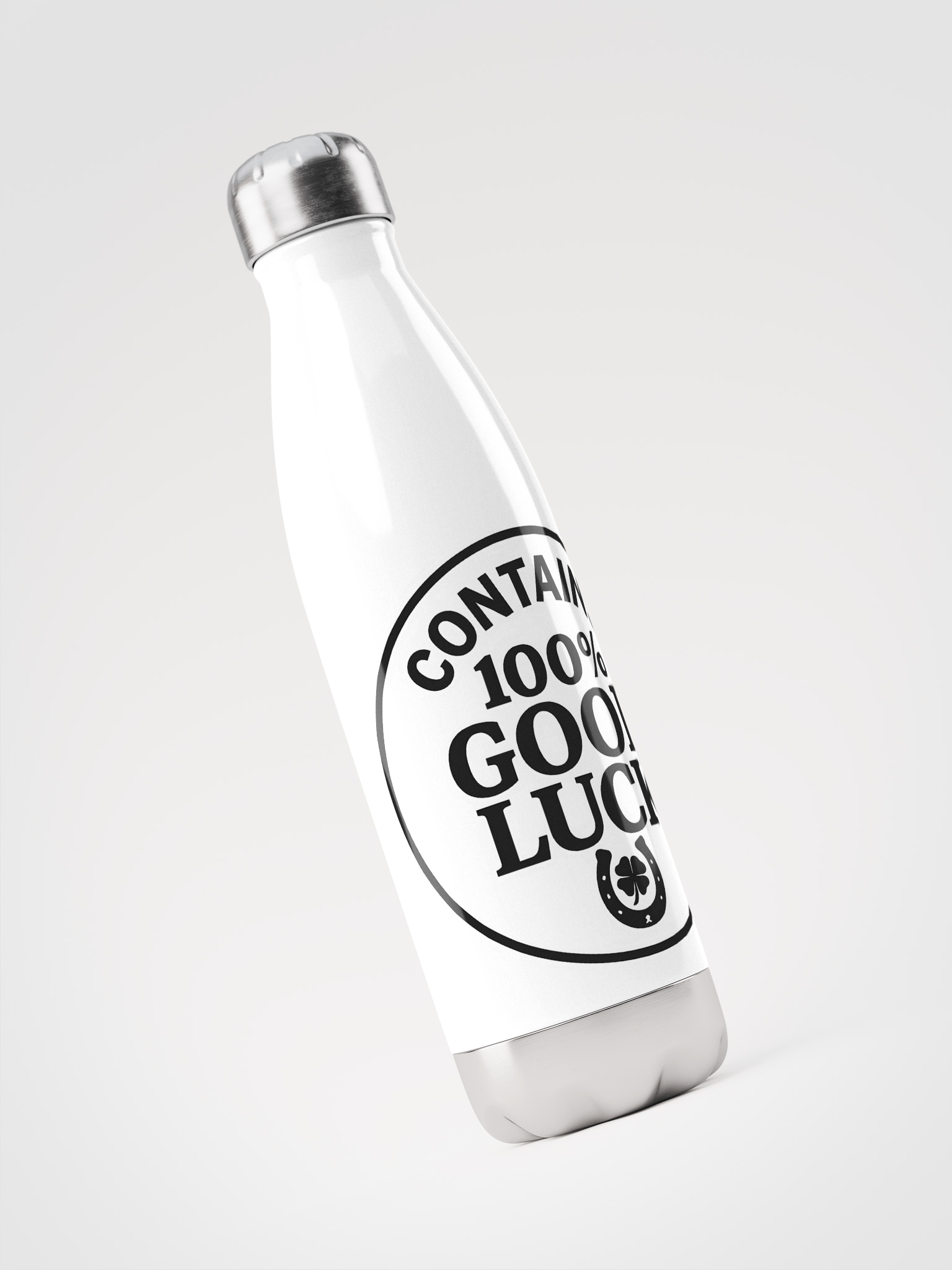 The "100% Good Luck" Stainless Steel Water Bottle product image (3)