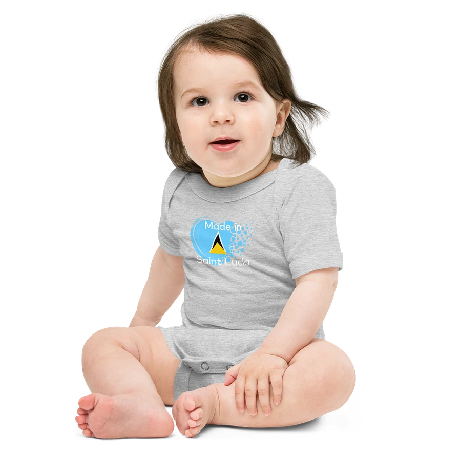 Saint Lucia Digital Heart Baby Onesie product image (40)