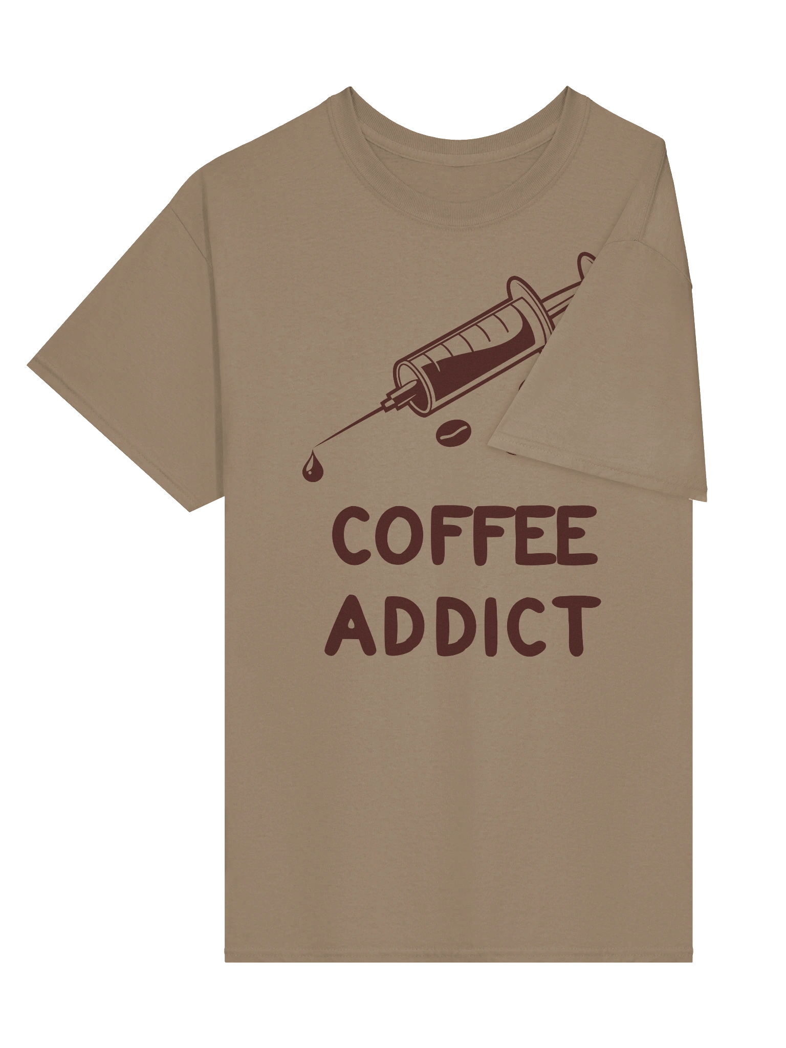 “Coffee Addict" Syringe Graphic T-shirt product image (3)