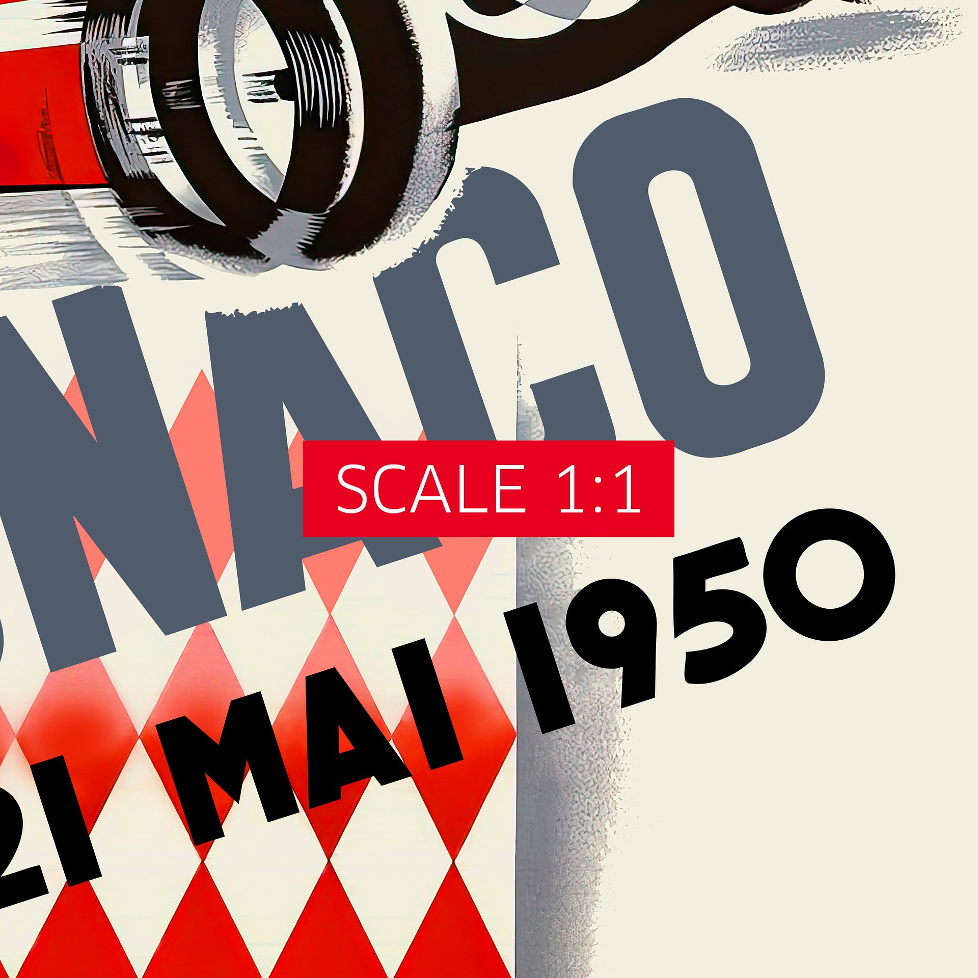 Monaco Vintage F1 Grand Prix, 1950 poster — Vintage Formula 1 poster, Monaco Grand Prix poster, retro travel poster, retro travel art product image (4)