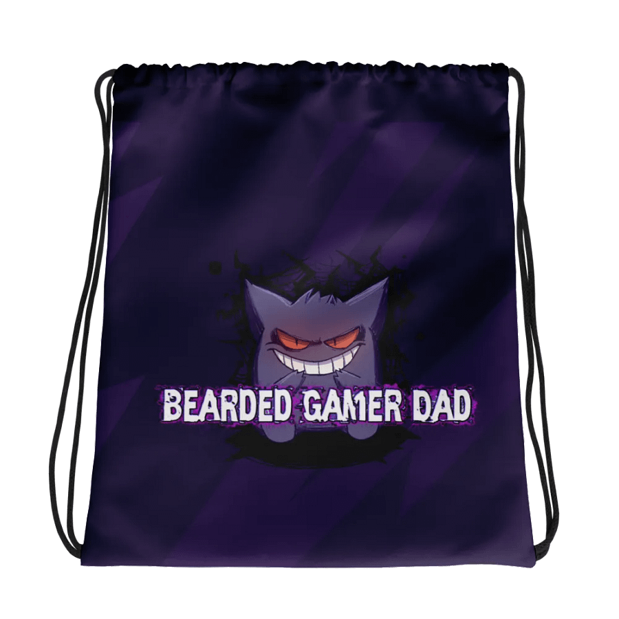 Bearded Gamer Dad Drawstring Bag product image (1)