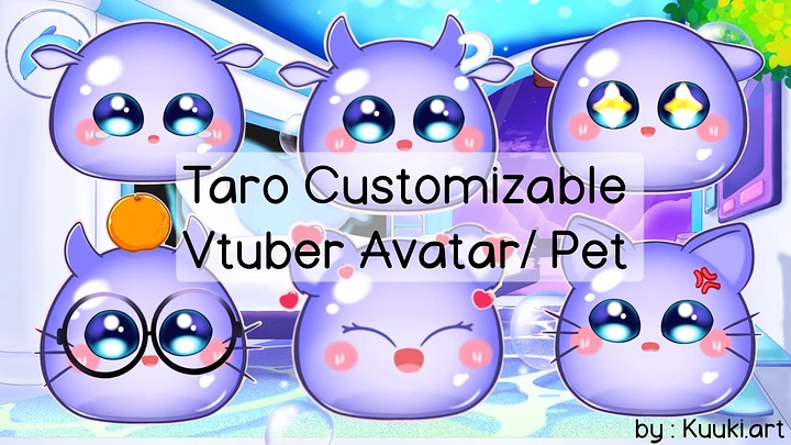 [Customizable Slime Vtuber Avatar] Taro 🌿 product image (1)