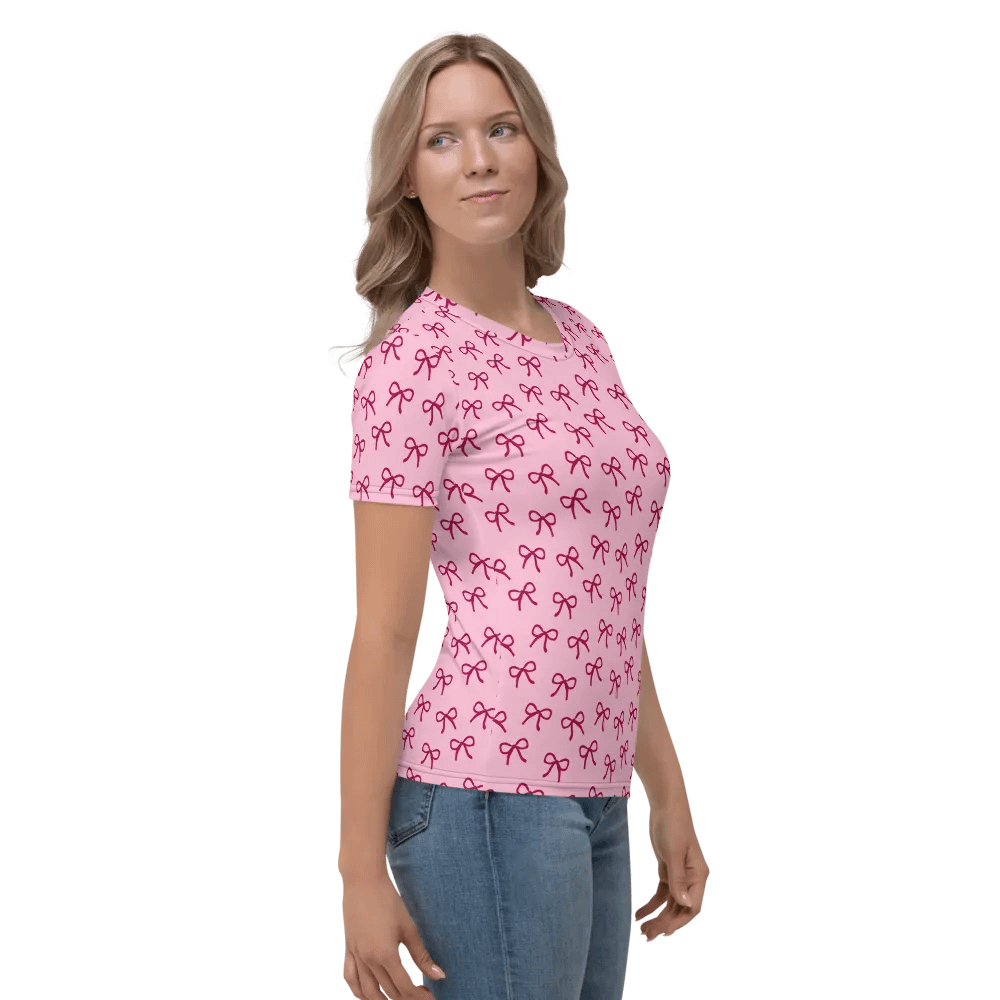 Dainty Burgundy Bows Women's T-Shirt product image (3)