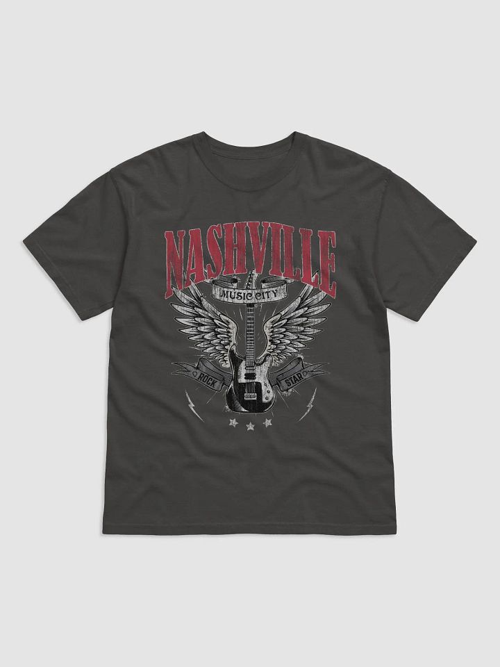 Nashville, Tennessee Music City Tee | Grunge Western Rock T-Shirt of a Guitar with Wings product image (12)