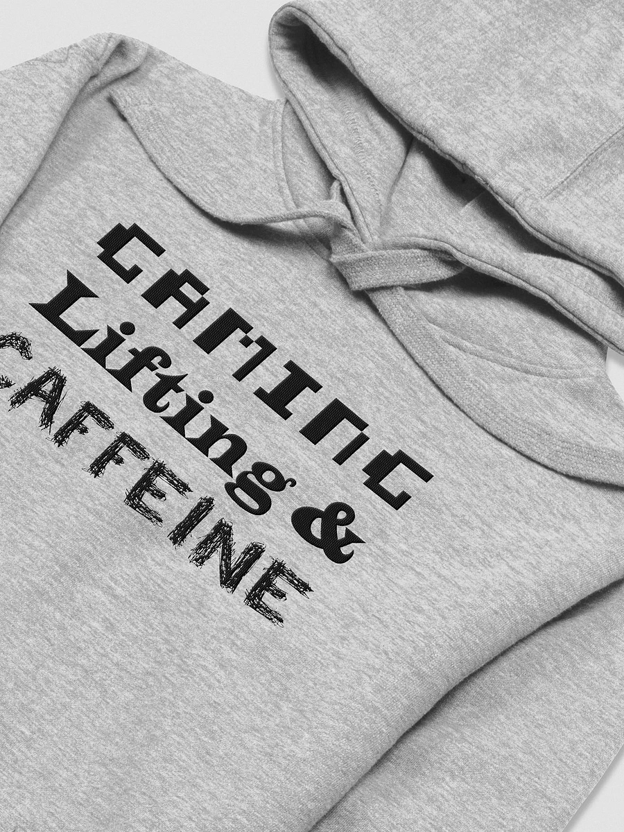 Gaming, Lifting & Caffeine Hoodie - Black Lettering product image (3)