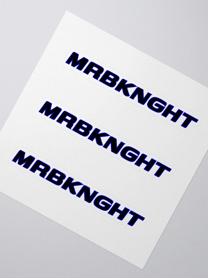 MRBKNGHT Bold Logo Kiss Cut Stickers product image (6)