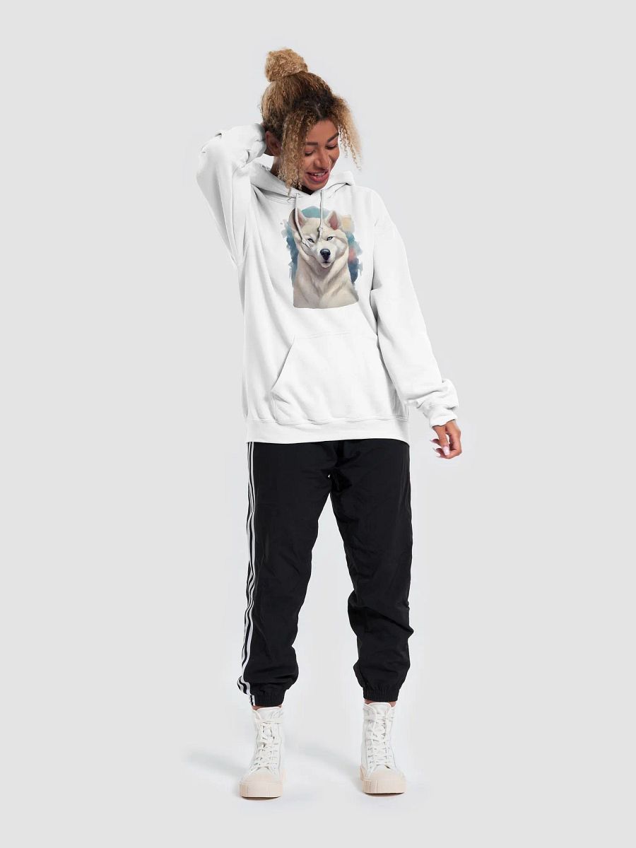 White Siberian Husky Classic Hoodie product image (5)