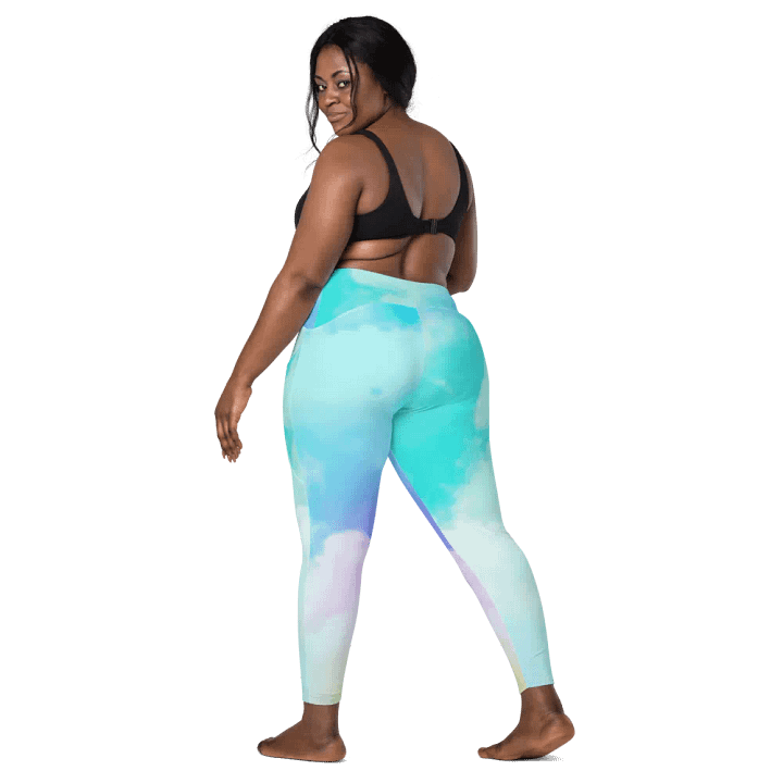 Blur cloud rainbow Design Leggings with Pocket - V2 product image (2)