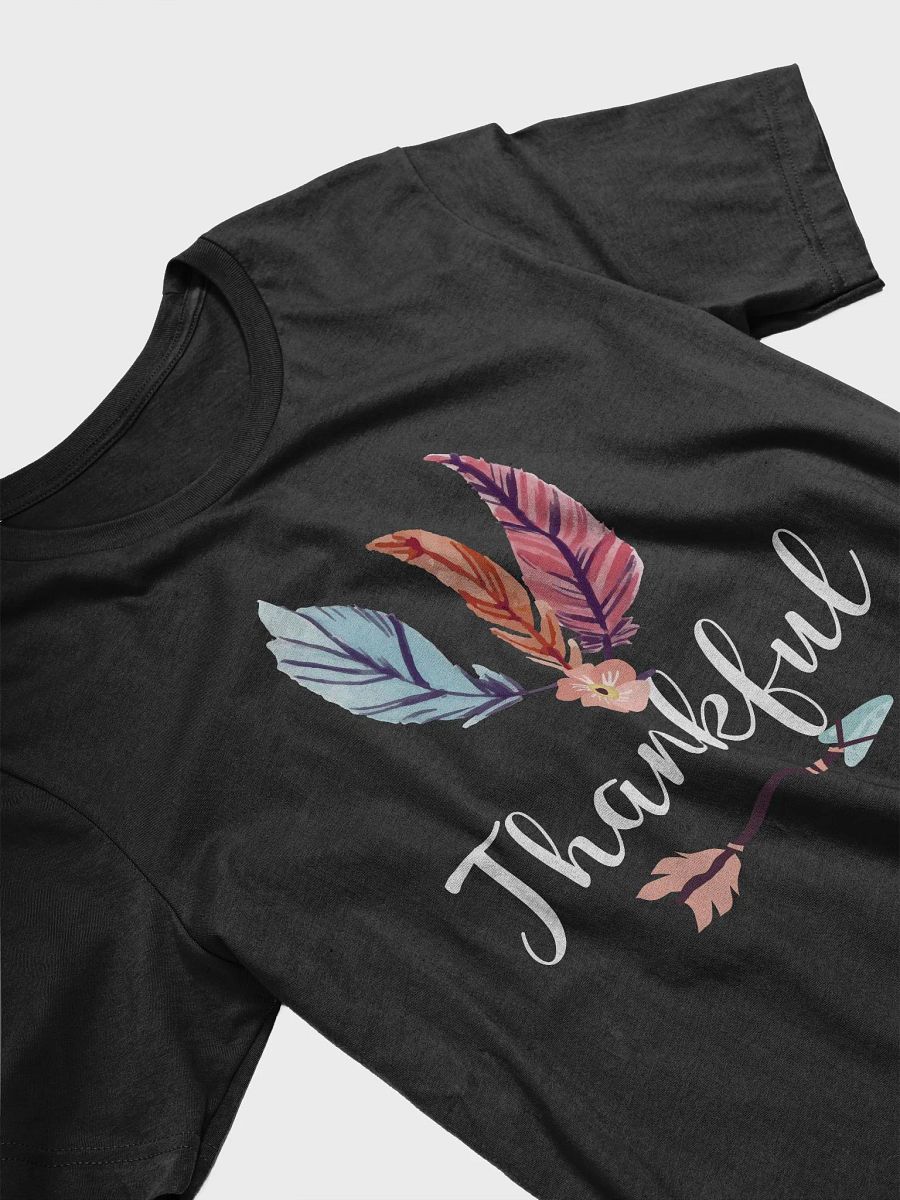 🍂 Thankful Boho Feather T-Shirt | Bohemian Fall Gratitude Tee | Stylish Thanksgiving Shirt product image (19)