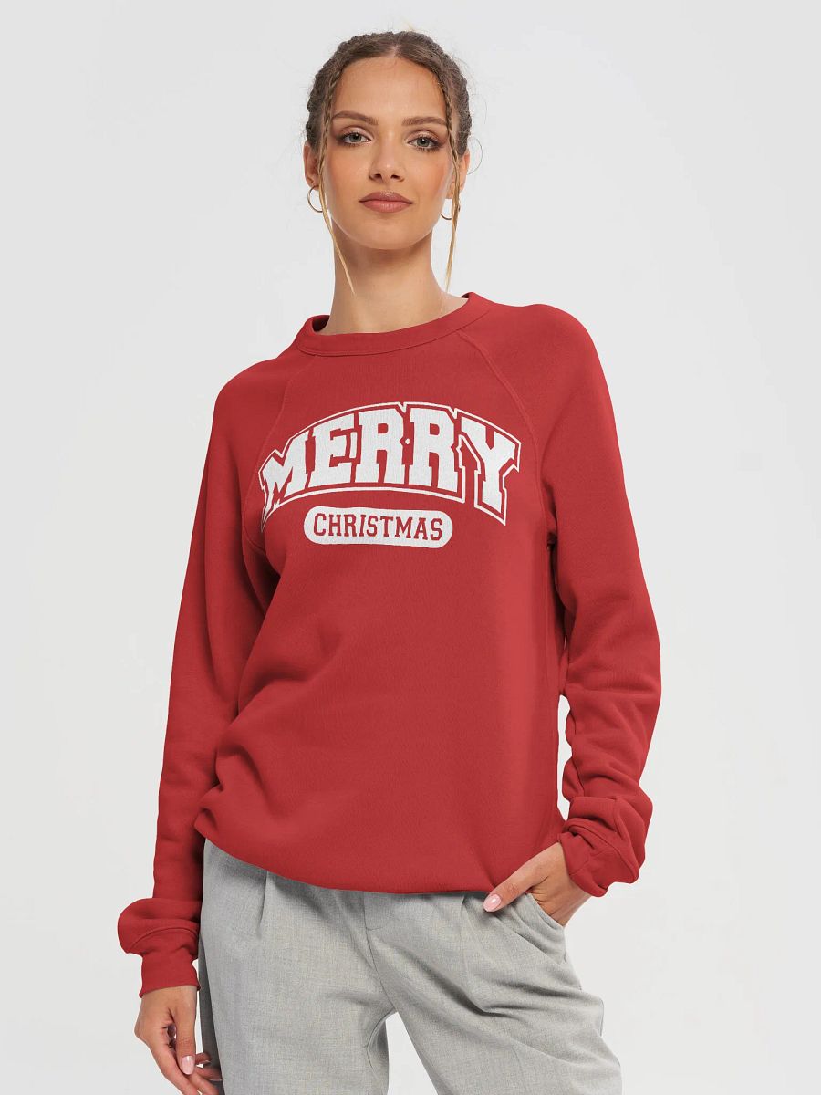 MERRY CHRISTMAS Raglan Sweatshirt product image (4)