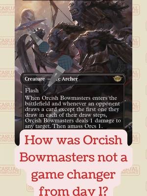 How was Orcish Bowmasters not a game changer from day 1? This card is insane, and honestly worse than Hullbreacher! #mtg #mtgcommander  Check out casualcompliance.fun for more cool videos!