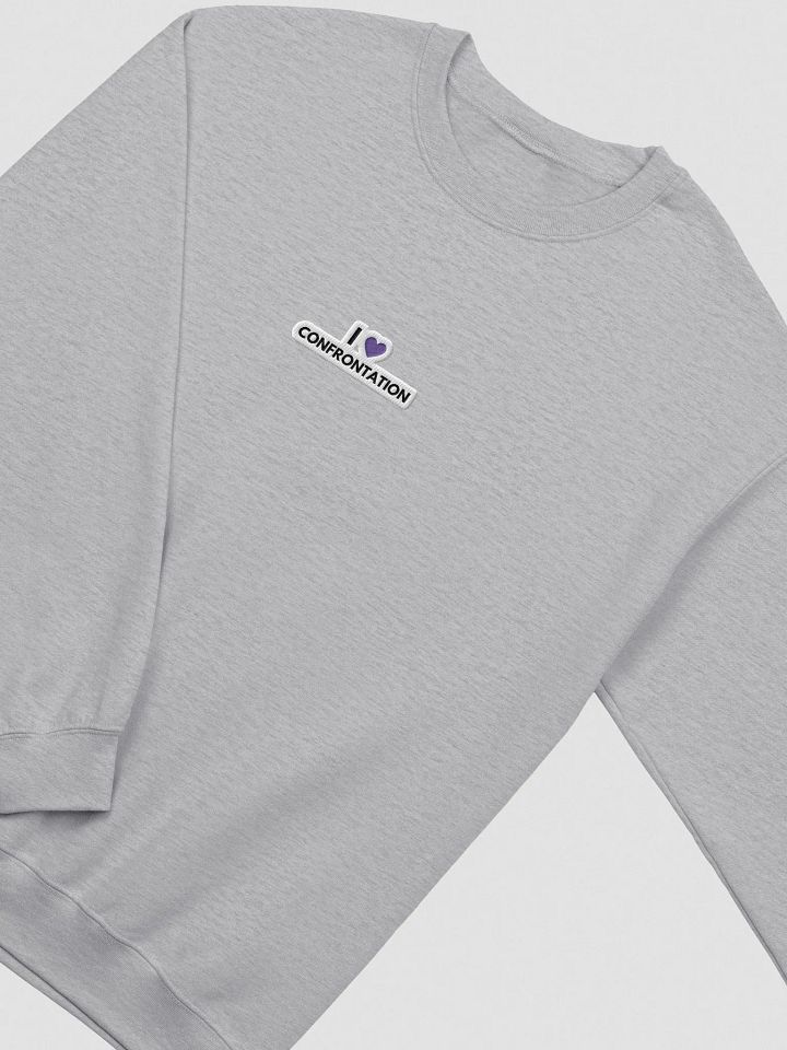 I <3 Confrontation embroidered crewneck (purple bubble design) product image (1)