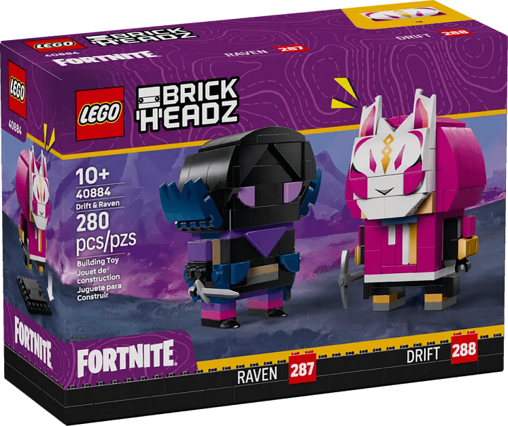 LEGO Fortnite Figurinele Drift si Raven (Brick Headz) product image (2)