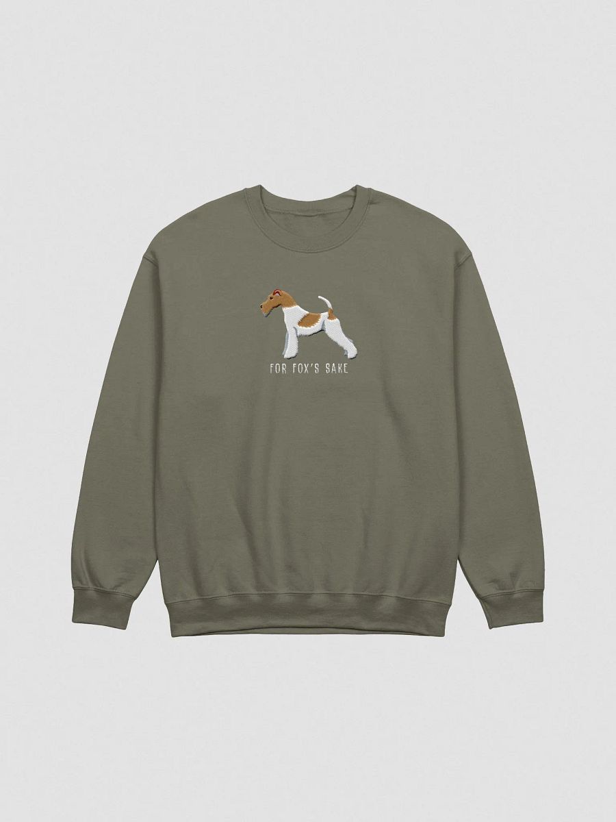 For Fox's Sake Sweatshirt (Embroidered) of a Wire Fox Terrier product image (4)